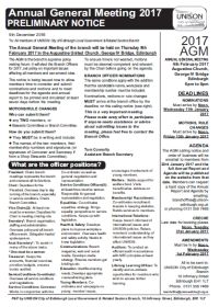 AGM Agenda and Annual Report