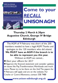 Recall AGM poster