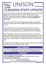 Cleaning staff briefing